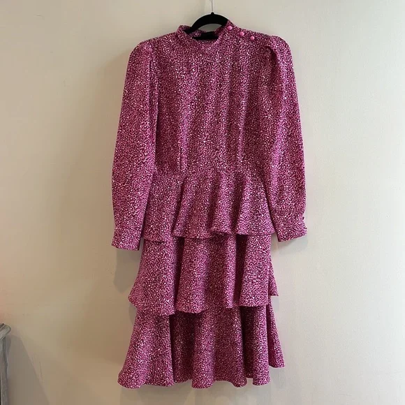 Who What Wear Pink Leopard Dress - Picture 3 of 8